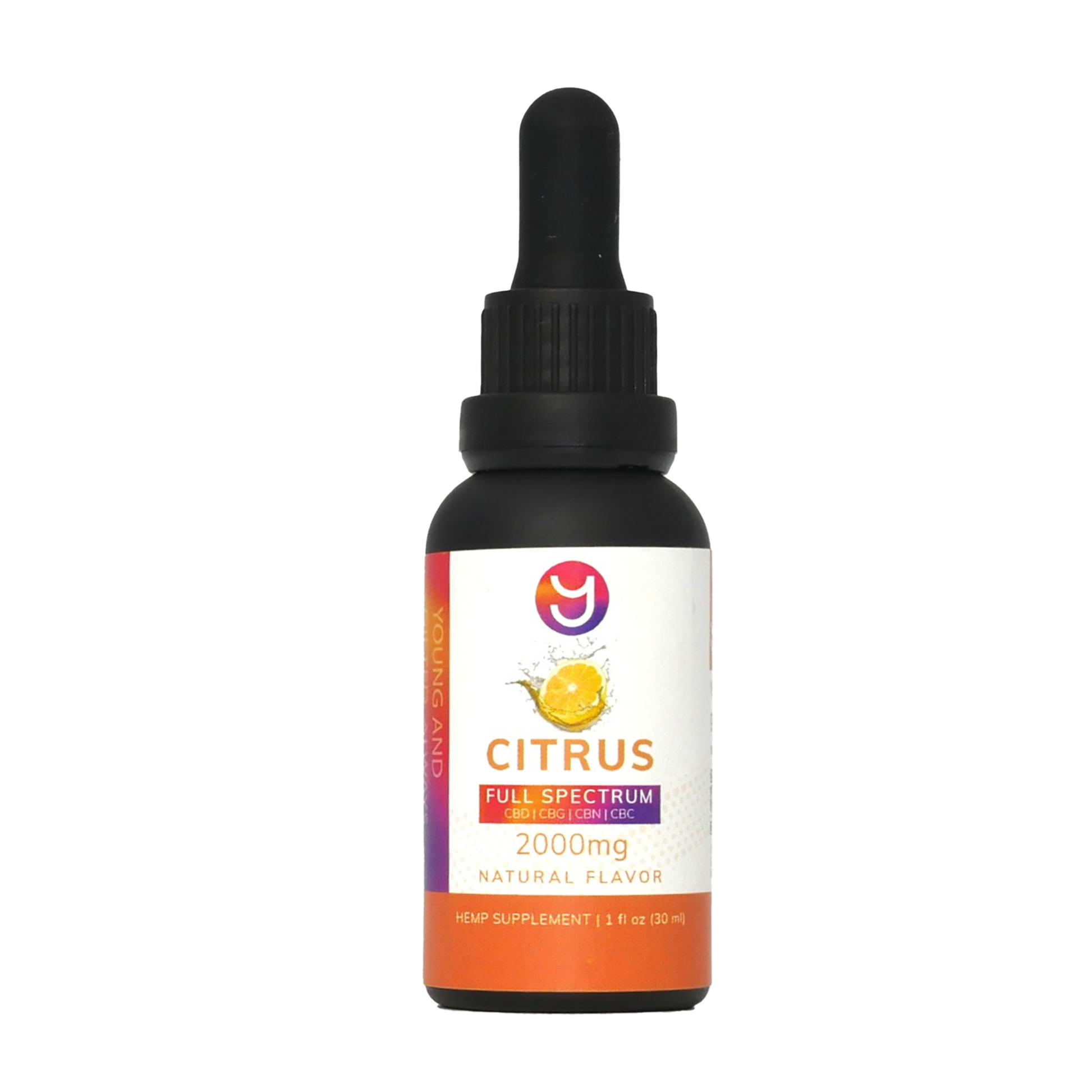 YAGA Farms 2,000mg Full Spectrum CBD Tincture: Citrus flavor. A premium, potent tincture presented in this image, promising the full spectrum of CBD benefits.