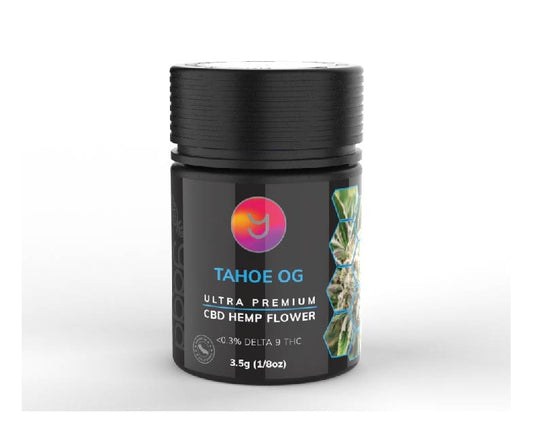 YAGA Farms Tahoe OG CBD Flower: Indica strain with Earthy Lemon taste. A vivid image showcasing our premium Tahoe OG CBD flower, known for its Indica properties and delightful Earthy Lemon flavor.